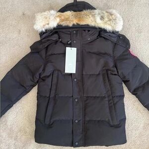Canada Goose Dark Puffer Jacket with Fur Hood🦥🦥